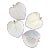 Nasco National Silver Company Light Yellow Lusterware Leaf Plates - Set of 4. For Sale