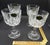 1950s Mid Century Modern Italian Ac Cut Crystal Atomic Wine Stem Glasses- Set of 4 For Sale - Image 4 of 6