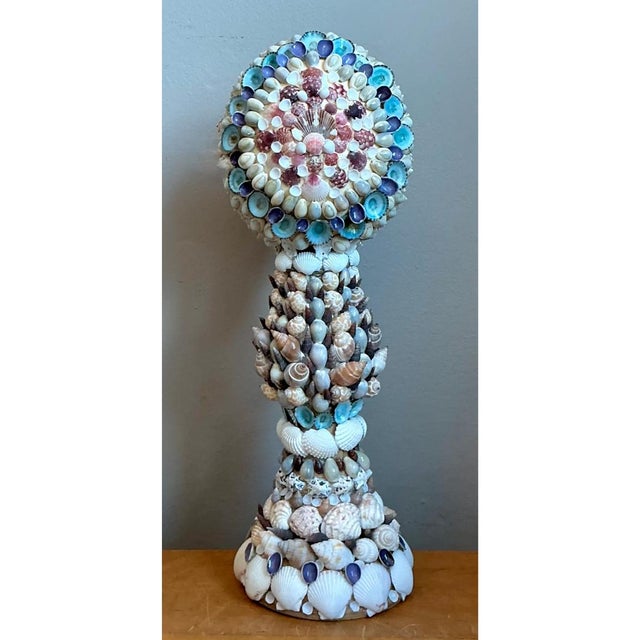 Vintage Seashell Encrusted Sculpture For Sale - Image 12 of 12