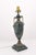 A dramatic pair of verde marble urn lamps accented with bronze-tone mounts and scrolling handles from the Early 20th...