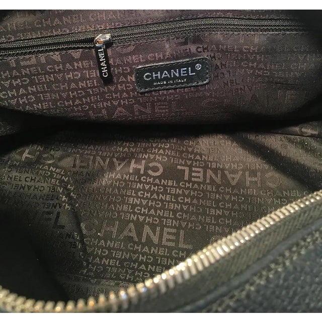 Chanel Lax Black Leather Tassel Bag For Sale - Image 9 of 10