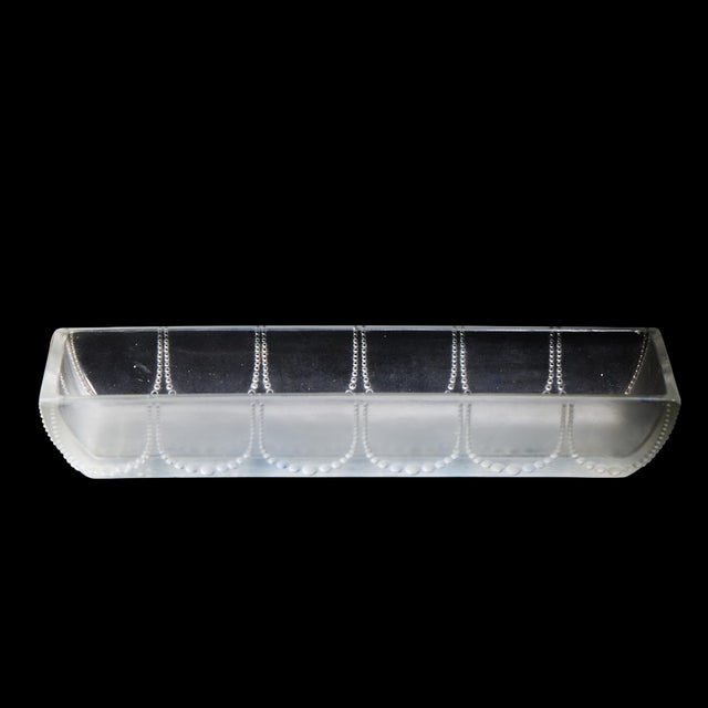 René Lalique Perles French Glass Dish This glass dish measures: 9.25 wide x 3.25 deep x 1.5 inches high Excellent...