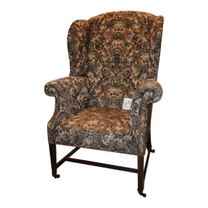 Antique American Hepplewhite Wing Chair of the Late 1700s Period