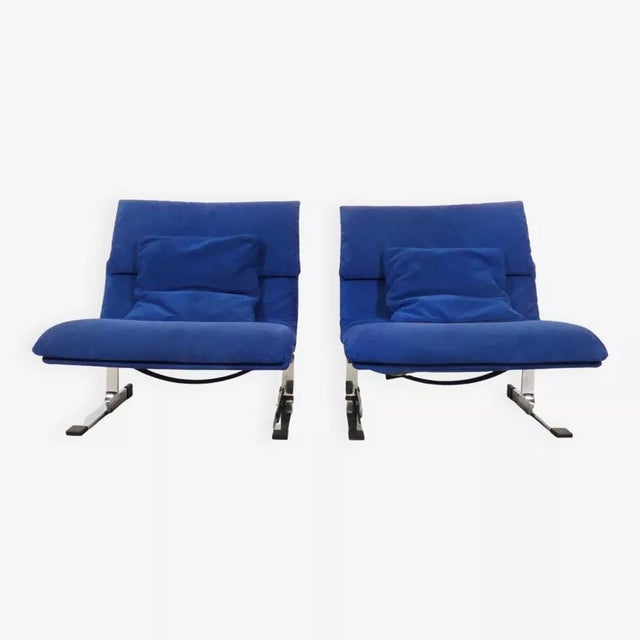 Onda Armchairs by Giovanni Offredi for Saporiti, 1970s, Set of 2 For Sale - Image 9 of 9