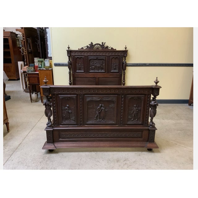 Antique Bed, Brittany, France, 1880 For Sale - Image 12 of 12