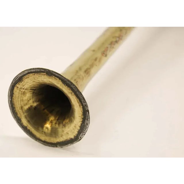 Antique Islamic Persian Revival Brass Vase With Silver & Copper Inlay For Sale - Image 9 of 16