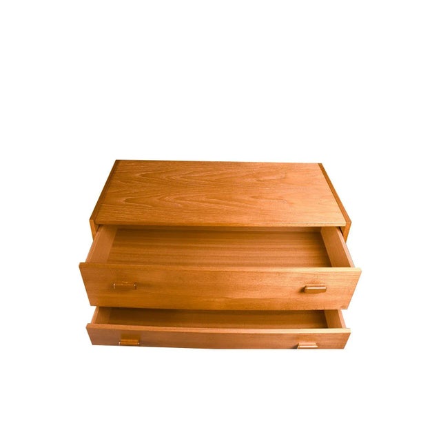 Brown 1970s Teak Mid-Century Modern Tall Dresser For Sale - Image 8 of 11
