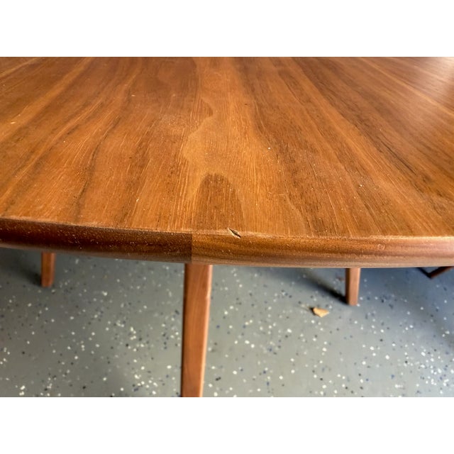 2010s Stellar Works Ren Round Walnut Dining Table + Herman Miller Eames Fiberglass Wood Dowel Chairs For Sale - Image 5 of 13