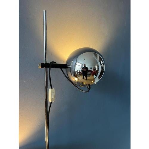Mid-Century Chrome Eyeball Floor Lamp from Herda, 1970s For Sale - Image 4 of 13