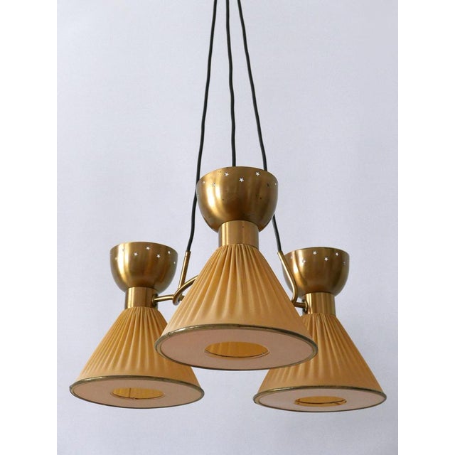 Mid-Century Modern Six-Flamed Pendant Lamp, 1950s For Sale - Image 10 of 18