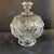 Late 20th Century Vintage Etched Crystal Pedestal Candy Dish With Lid | Floral Rose Motif | Elegant Vanity Jar For Sale - Image 5 of 10