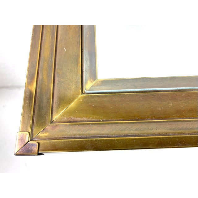 Brass Mid-Century Vintage Solid Brass Console by Mastercraft For Sale - Image 8 of 10
