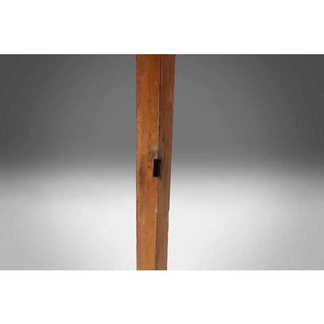 French Round Side Table in Oak with Blue Top, 1850s For Sale - Image 10 of 15