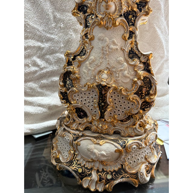 1950s 1950s Capodimonte Porcelain Table Lamp For Sale - Image 5 of 6