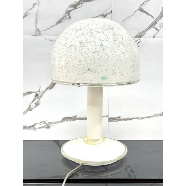 Glass Neverrino Table Lamp in Murano Glass attributed to Gae Aulenti for Vistosi, Venice, Italy, 1970s For Sale - Image 7 of 10