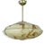 Art Deco Pendant Light in Amber Marble Glass, 1930s For Sale
