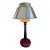 Vintage Wood and Brass Candlestick Library Lamp For Sale