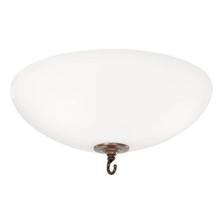 Stävie Ceiling Lamp in Oxide Brass and Matte White Glass For Sale