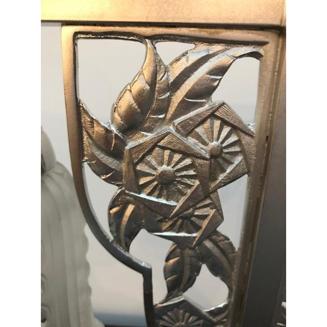 Geometric G Leleu French Art Deco Table Lamp For Sale - Image 9 of 13