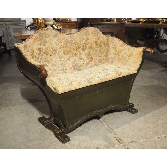 Rare 18th Century English Lacquered Curricle Gig Seat With Coat of Arms For Sale - Image 9 of 18