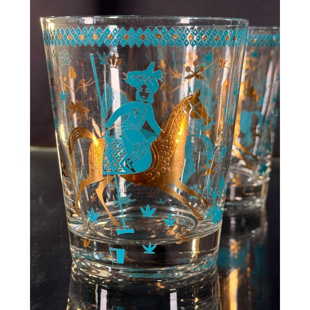The Persian Polo pattern by Cera is among the more graphic and collectible of the mid-century decorated barware patterns,...