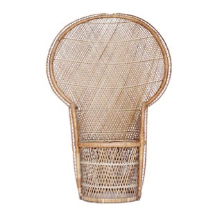 Classic Wicker Peacock Chair For Sale