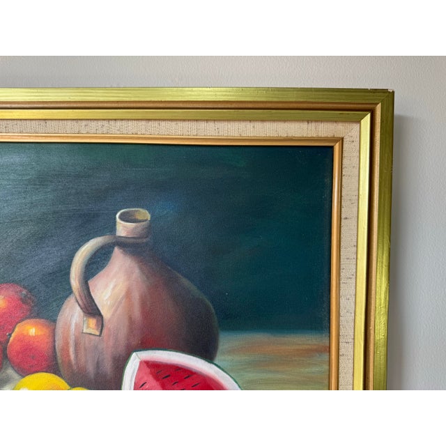 Mid-Century Modern 1990’s Arquímedes Still Life Oil on Canvas Painting – Dominican Republic Artist For Sale - Image 3 of 11