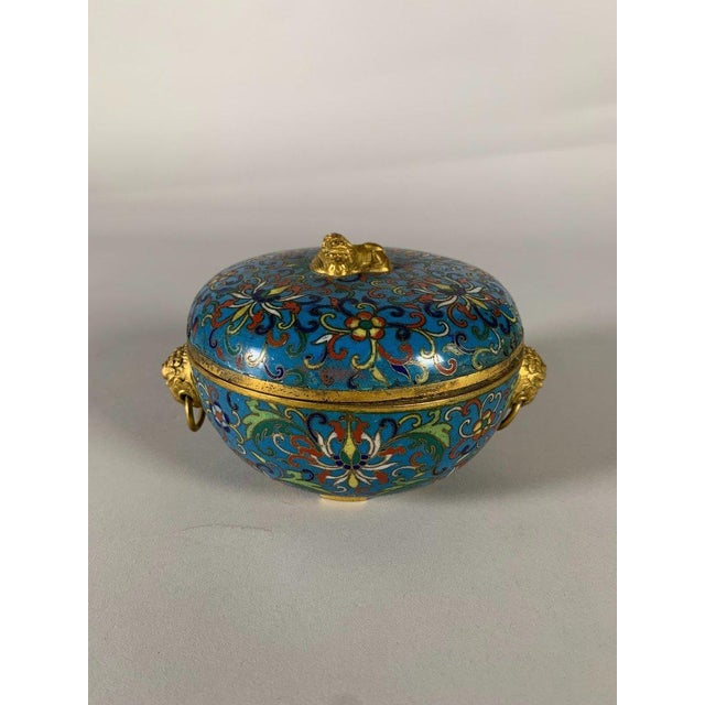 Cloisonné Bronze Box, China, Jiaqing Period, 19th Century For Sale