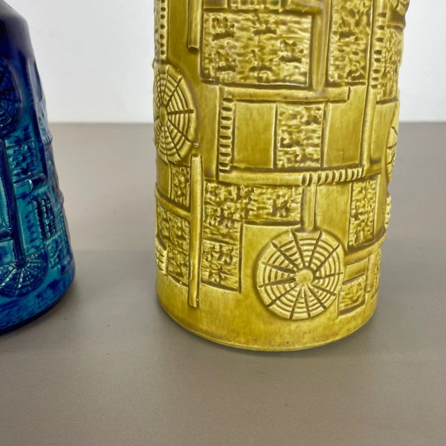 Fat Lava Op Art Pottery Vases from BAY Ceramics, Germany, 1970s, Set of 2 For Sale - Image 12 of 18