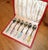 1960s Box of 6 Frigast Sterling Silver Demitasse Spoons Set, Gold Wash, Guilloche Enamel For Sale - Image 4 of 6