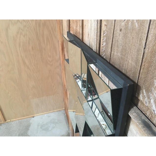 1970's Vintage Diamond Slopes Mirror For Sale - Image 9 of 11