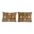 Yellow Ikat Velvet Cushion – Set of Two For Sale