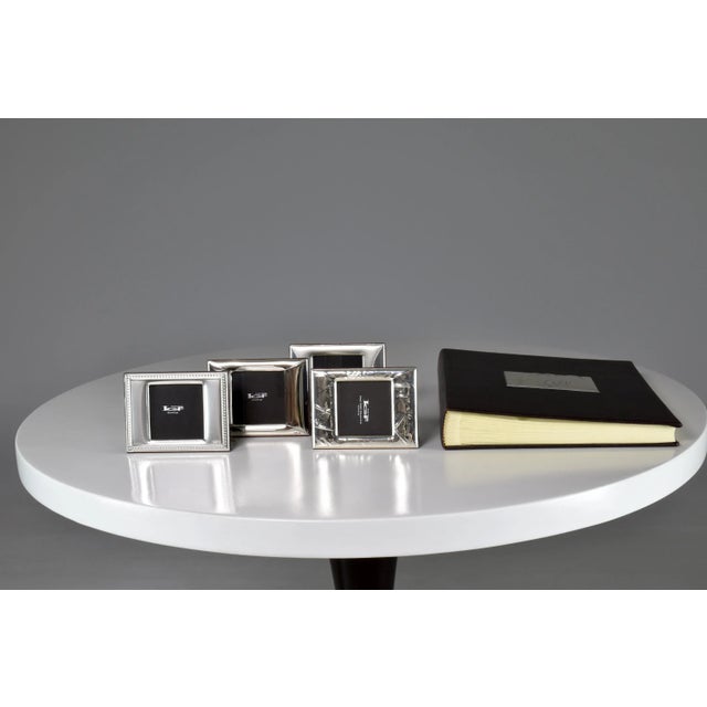 Modern Four Sterling Silver Italian Photo Frames and Album For Sale - Image 3 of 13