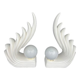 Pair of Art Deco Style 70’s Lamps For Sale