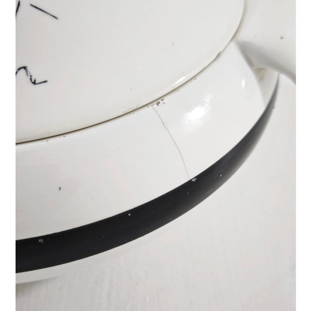 Black Biana Ceramic Soup Tureen by Giò Ponti for Richard Ginori, Italy, 1935 For Sale - Image 8 of 13