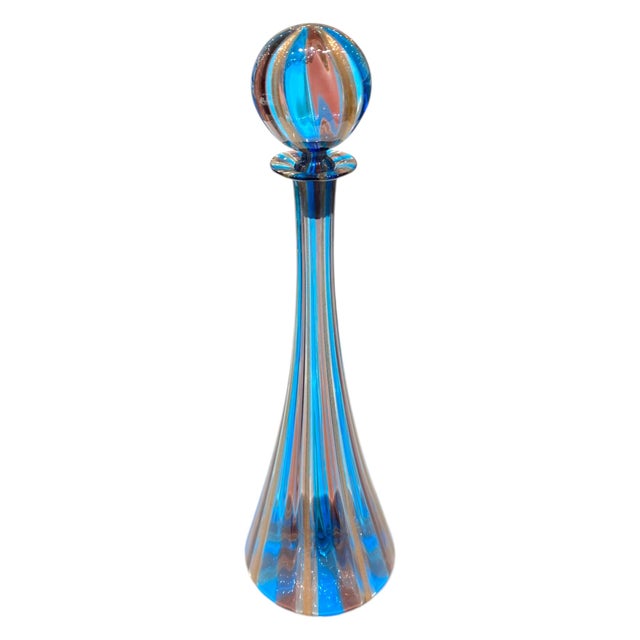Mid 20th Century Italian Murano Art Glass Decanter Style After Gio Ponti Venini For Sale - Image 13 of 14