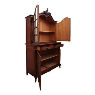 Antique Rococo Cabinet with Faceted Mirrors For Sale