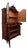 Antique Rococo Cabinet with Faceted Mirrors For Sale