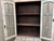 Shabby Chic French Provincial Distressed Painted Display Cabinet Used in Frasier (2004) For Sale - Image 3 of 9