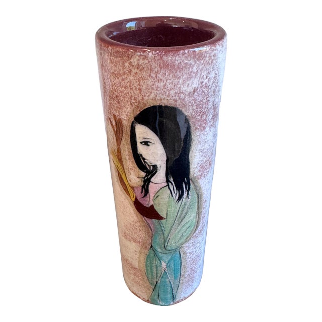 Vintage Fillin Studio Pottery Figural Vase Mid Century Modern California Art Pottery For Sale
