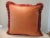 Vintage Orange and Gold Needlepoint Tapestry Square Decorative Pillow For Sale - Image 4 of 8