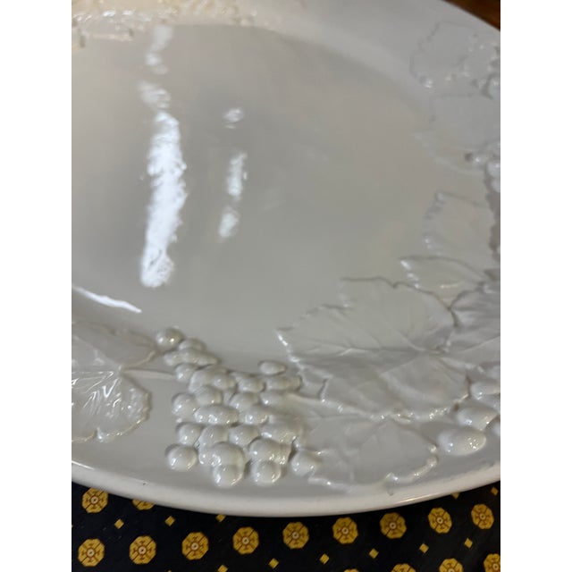 Italian 1970s Large Italian Serving Platter With Fruit and Grapes Relief For Sale - Image 3 of 10