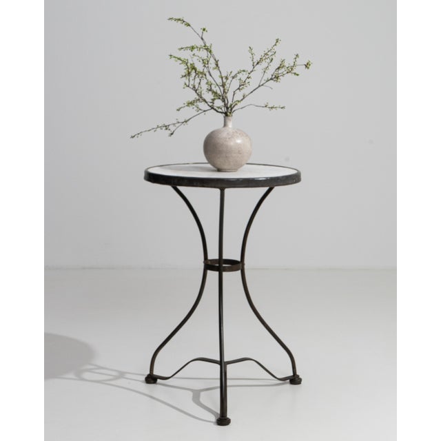 French Bistro Table with Marble Top, Antique, France, Circa 1900 For Sale In Greensboro - Image 6 of 11