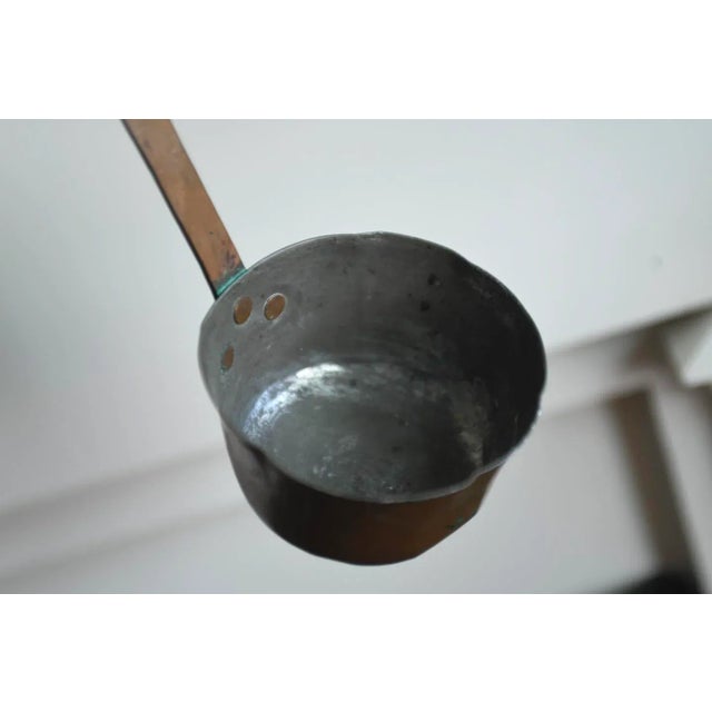 Large Copper Tin Lined Ladle Rustic European For Sale In Washington DC - Image 6 of 8