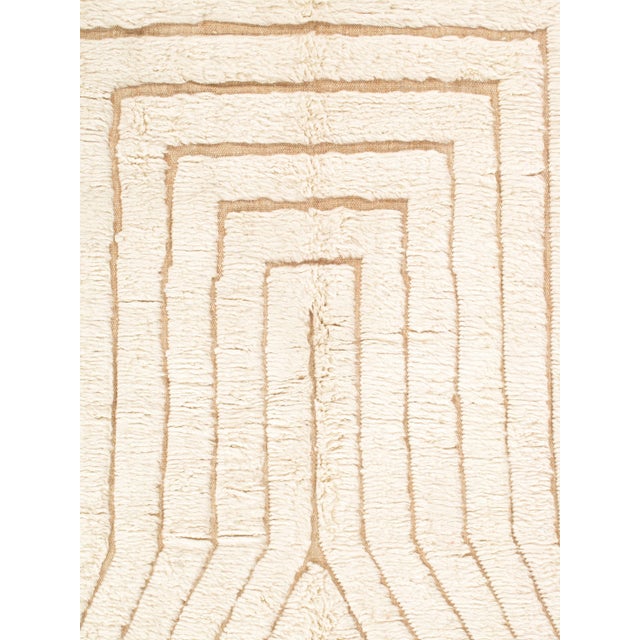 Vintage Moroccan Rug by Berber Tribes of Morocco, cream color, off white, tan For Sale - Image 4 of 10