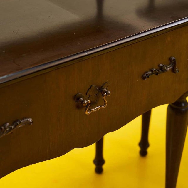 Wooden Bedside Tables with Marble Top, 1950s, Set of 2 For Sale - Image 4 of 10