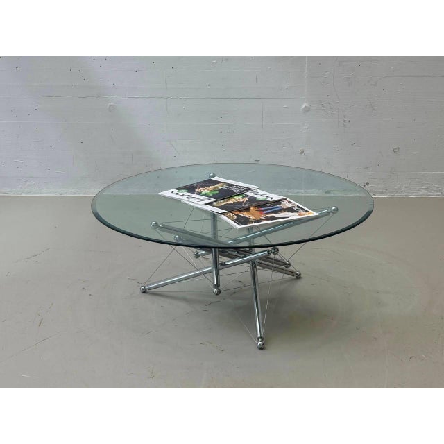 Metal Tensegrity 713 Coffee Table by Theodore Waddell for Cassina, 1973 For Sale - Image 7 of 14