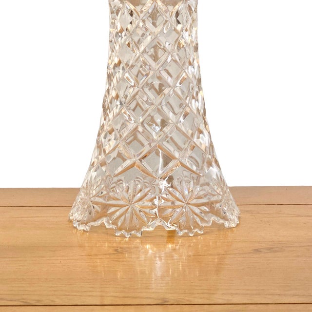 1950s–1960s Cut Crystal Boudoir Table Lamp With Matching Glass Shade For Sale - Image 10 of 13