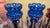 Cobalt Flashed Crystal Lusters- a Pair For Sale - Image 4 of 8
