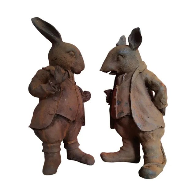 Iron Garden Figures, 1950s, Set of 2 For Sale - Image 3 of 8